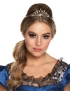 Mini couronne argentée pour femme avec strass