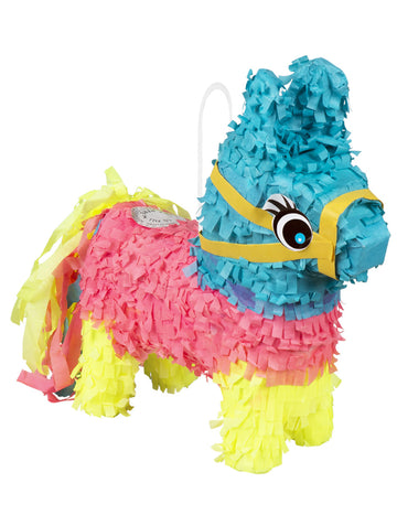Mini piñata večbarvni osli 20 x 18 cm
