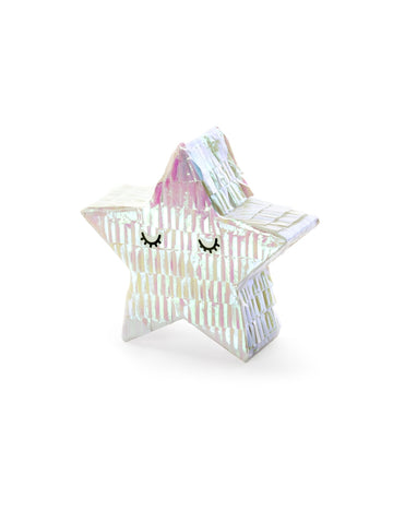 Mini mavrična zvezdasta pinjata 10,5 cm za okras