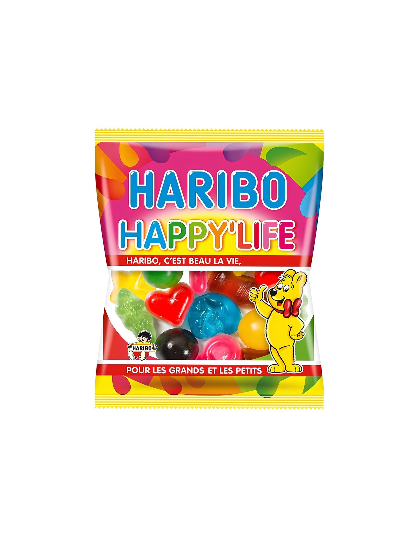 Mini sachet de bonbons Haribo Happy Life pour enfants multicolore