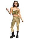 Mini top à sequins pour femme doré