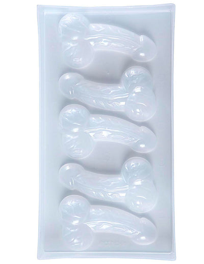 Moule à glaçons zizi pour adulte blanc transparent