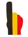 Main en mousse Belgique pour supporter noir jaune et rouge