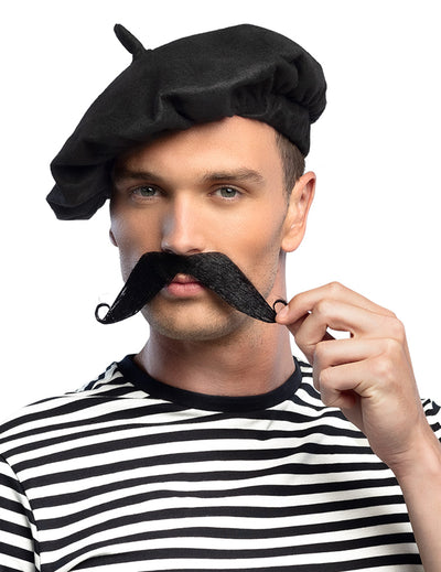 Moustache à la française pour adulte noire