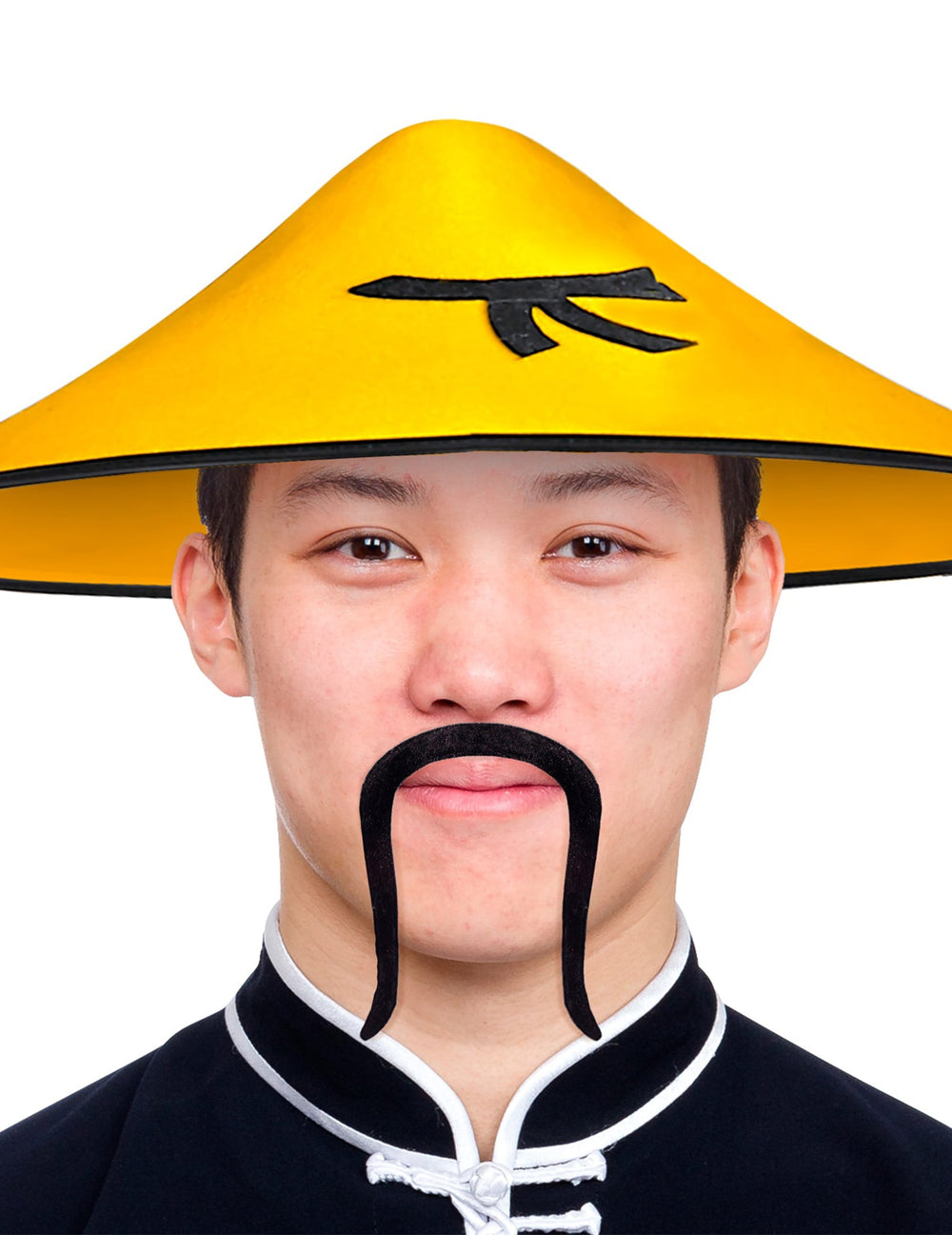 Moustache chinois pour adulte noire