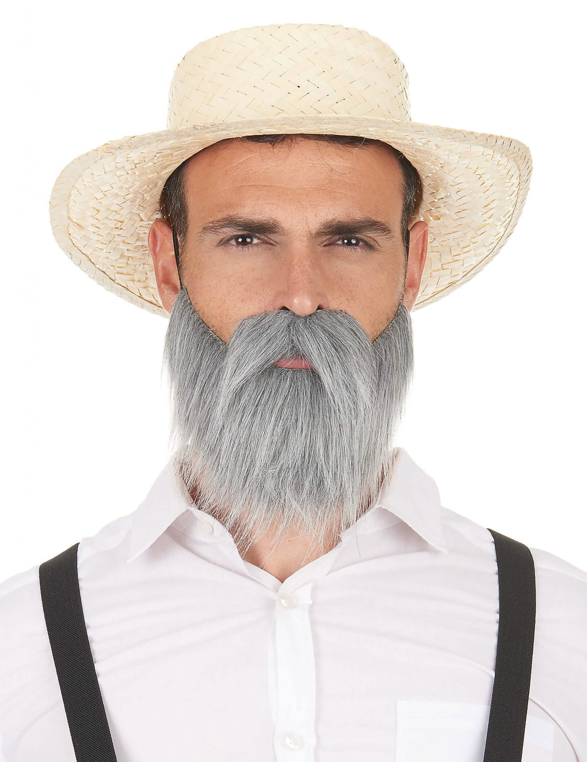 sive brki in brada za odrasli sive