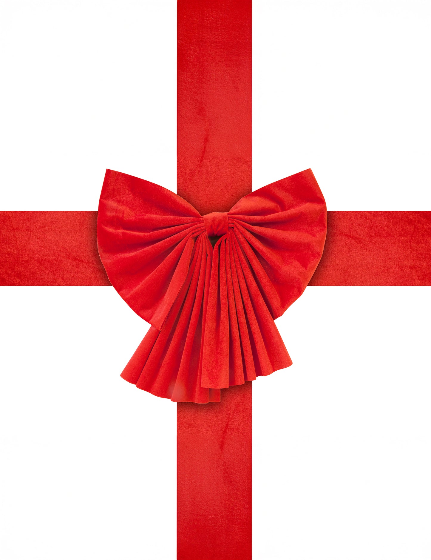 Velika rdeča žametna pentlja za vrata 52 x 52 cm