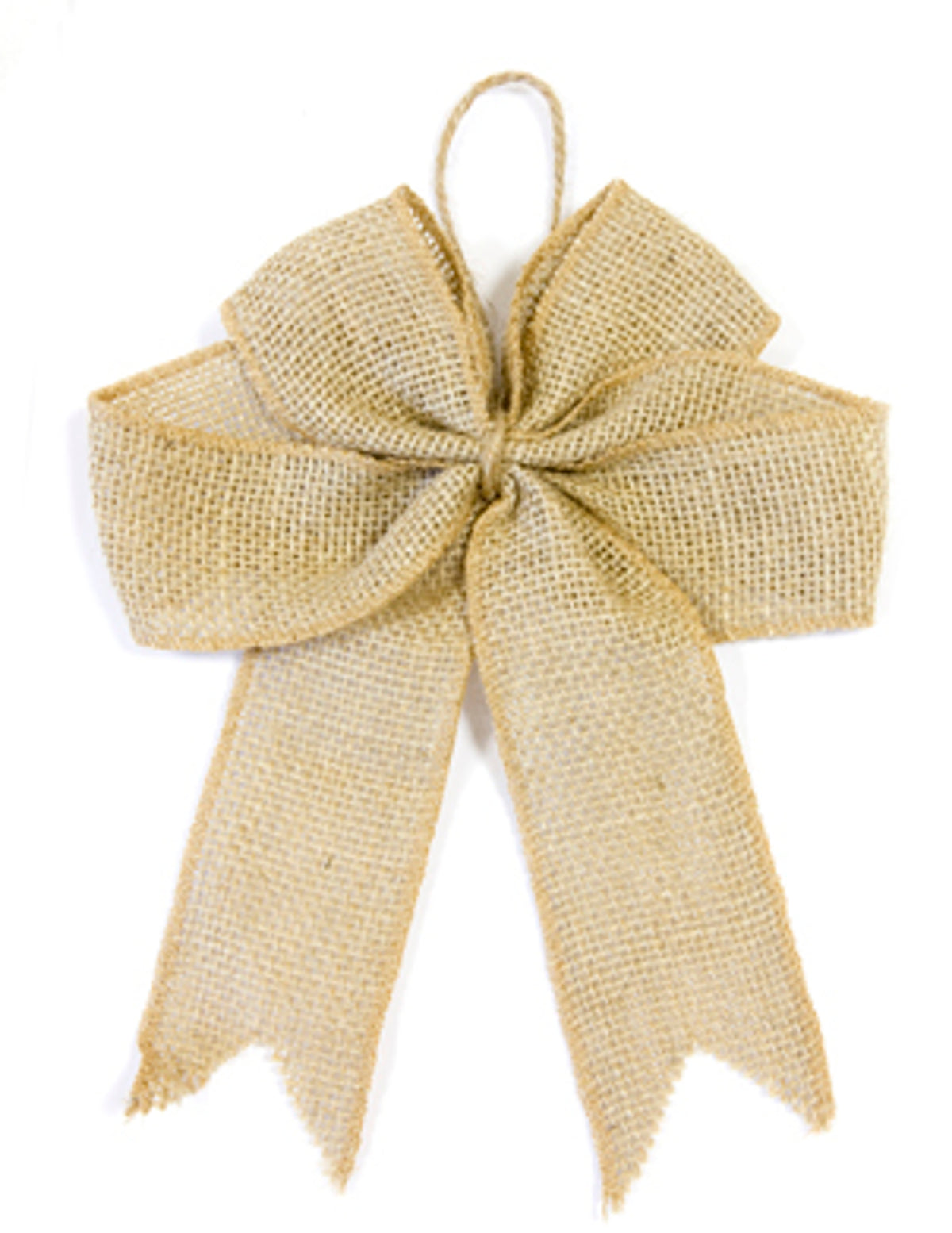 Nœud décoration champêtre pour fête en toile de jute