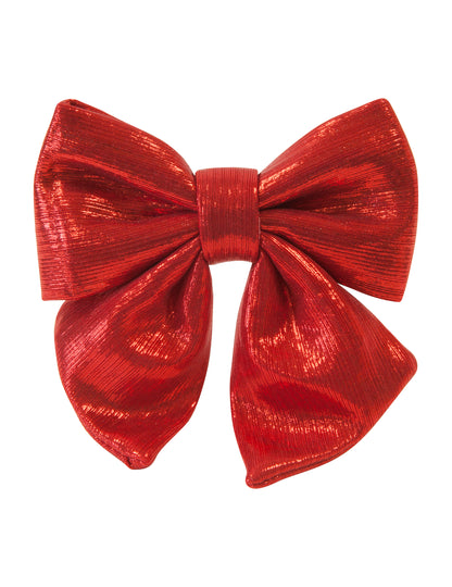 Rdeč kovinski metuljček iz blaga 15 cm