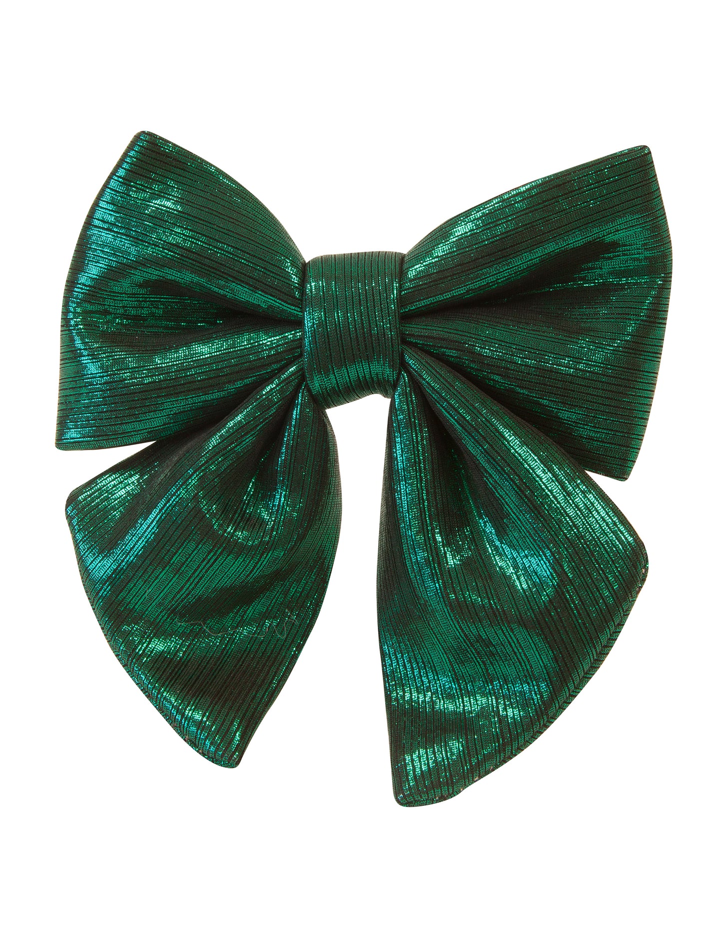 Temno zelena kovinska tkanina metuljček 15 cm