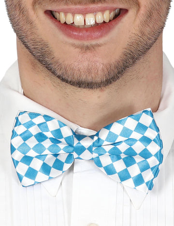 Bavarska kravata z modrimi in belimi čeki