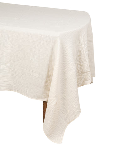 Krem bombažni gazni prt 130 x 240 cm boemski slog