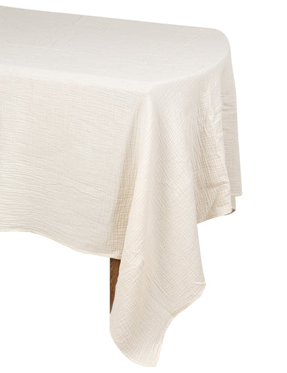 Krem bombažni gazni prt 130 x 240 cm boemski slog