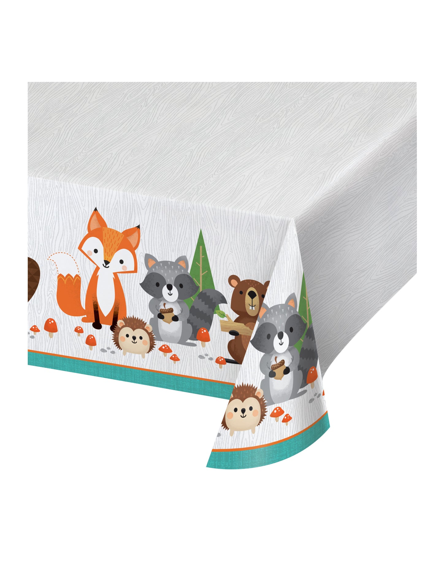 Plastični prt z motivom gozdnih živali 137 x 259 cm za rojstni dan