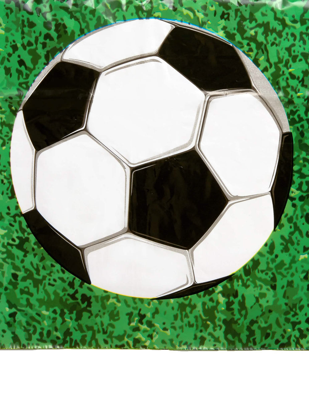Velik posnetek vzorca nogometne žoge na plastičnem prtu Football