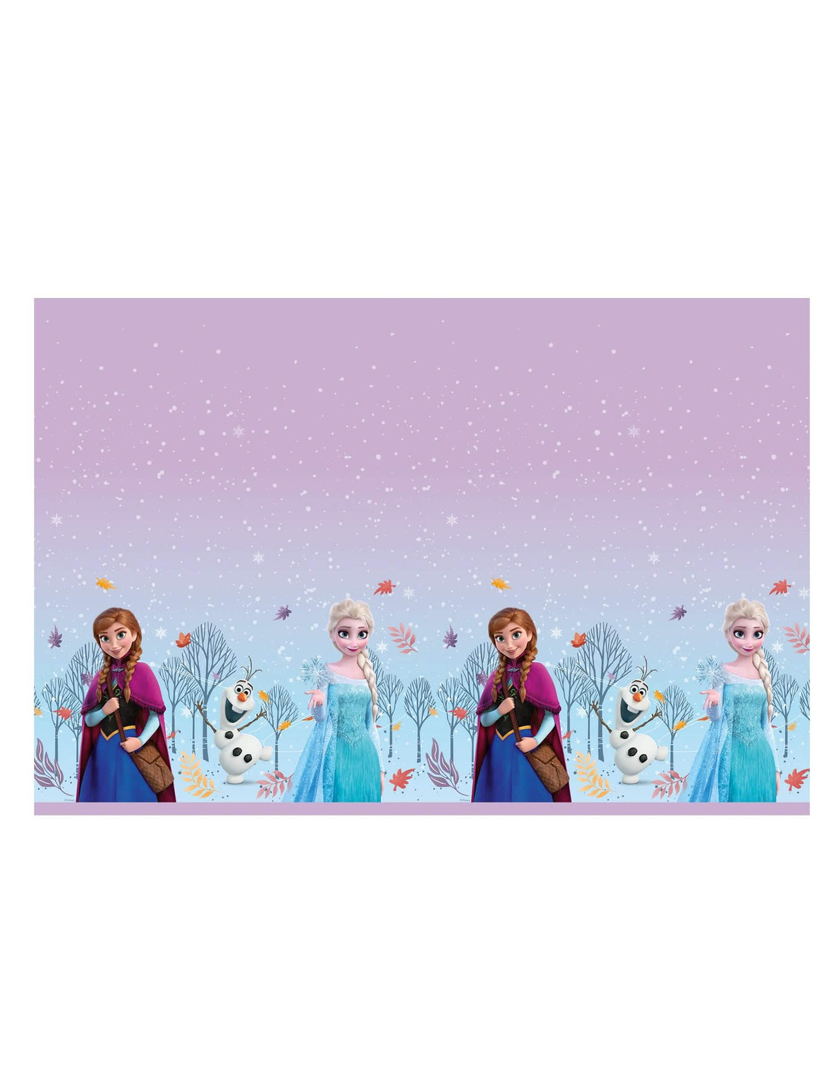 Plastičen prt Ledeno Kraljestvo Frozen Idyllic Wonder za otroka, lila z Anno, Elso in Olafom