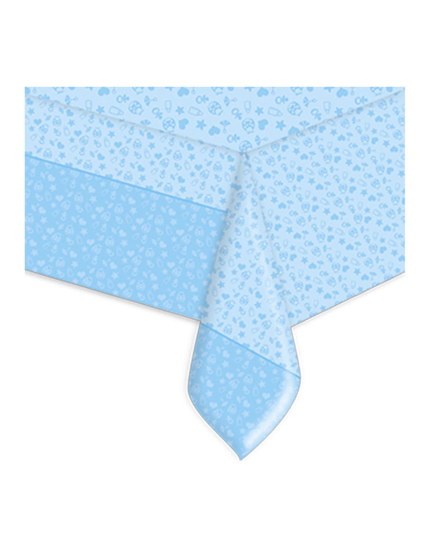 Modri plastični prt za moj krst, 140 x 270 cm cm vzorci za dojenčke