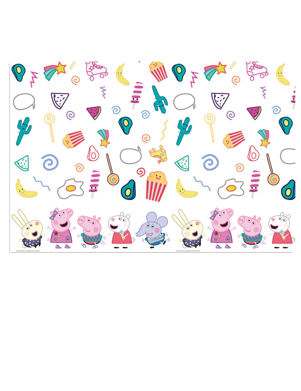 Nappe en plastique Peppa Pig pour enfant multicolore avec motifs festifs