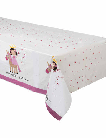 Plastični prt s princeso in samorogom 137 x 213 cm za rojstni dan