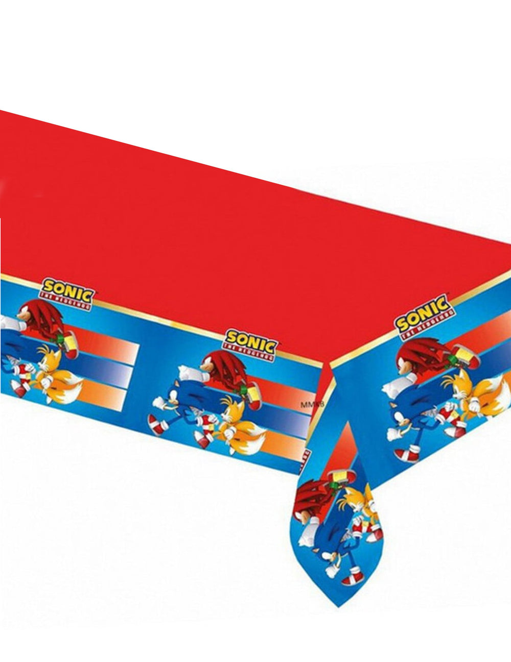 Nappe en plastique Sonic rouge et bleue