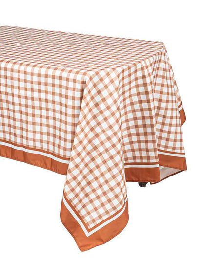 Namizni prt iz tkanine z auburn vichy vzorcem Cottage Living 140 x 240 cm