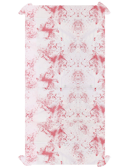Nappe en tissu Halloween ensanglanté blanche et rouge