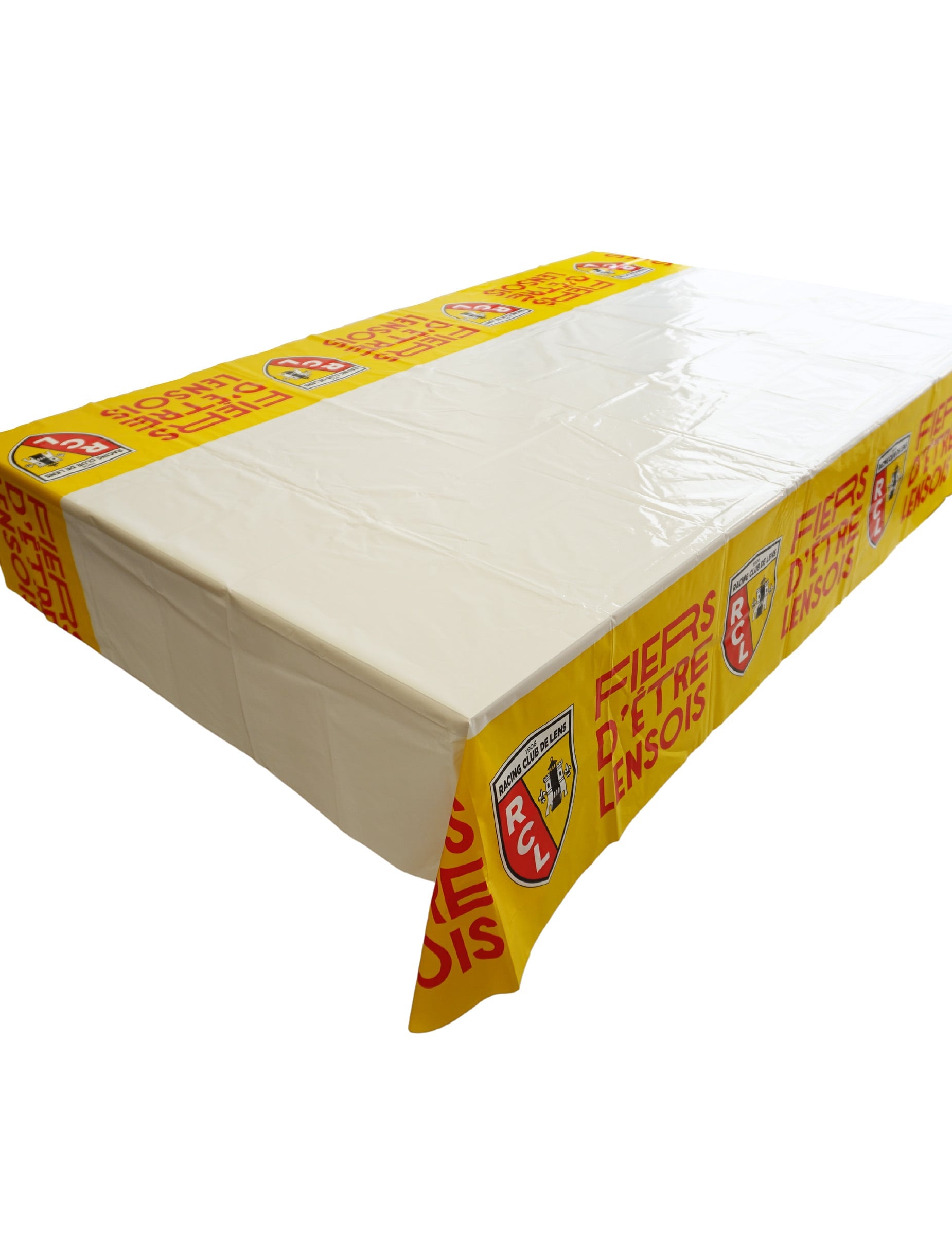 Nappe plastique RC Lens jaune et blanche