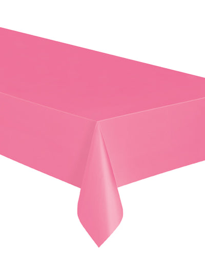 Nappe rectangulaire rose en plastique