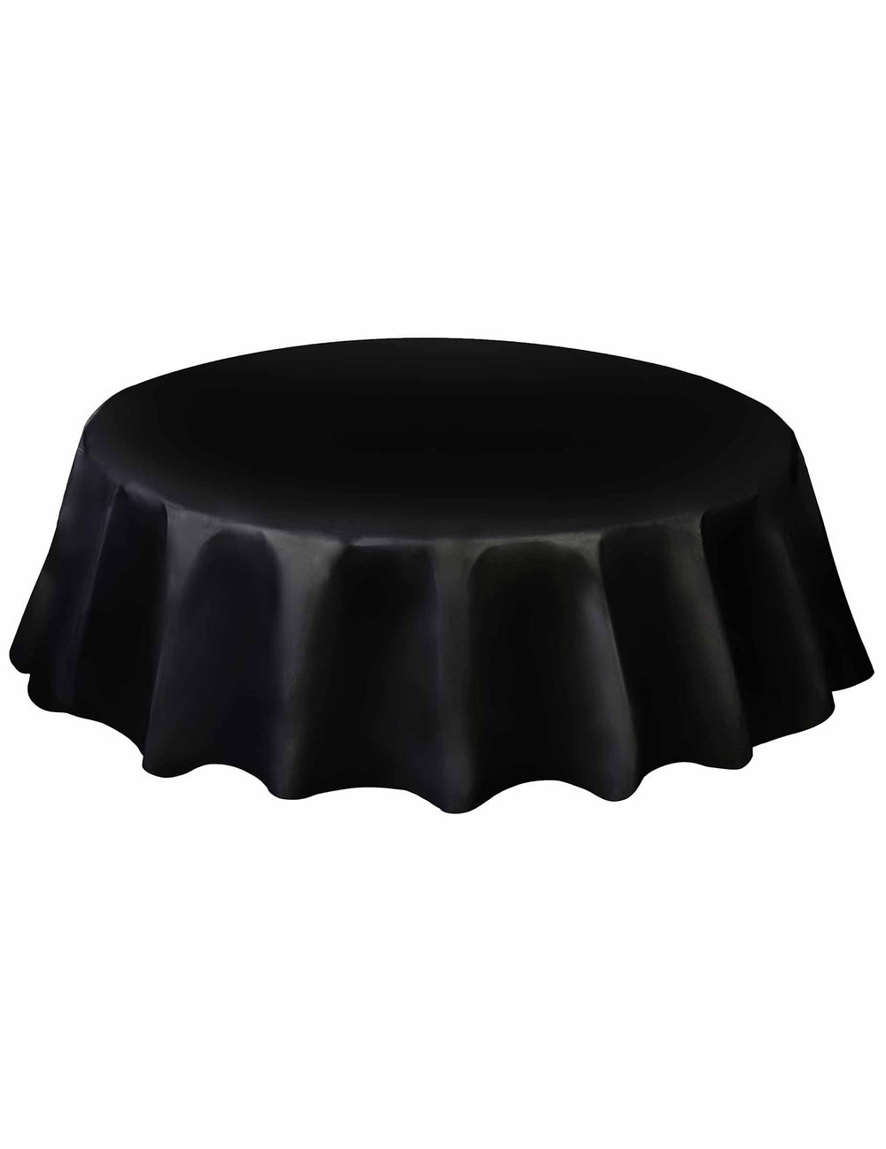 Nappe ronde en plastique pour fête noir
