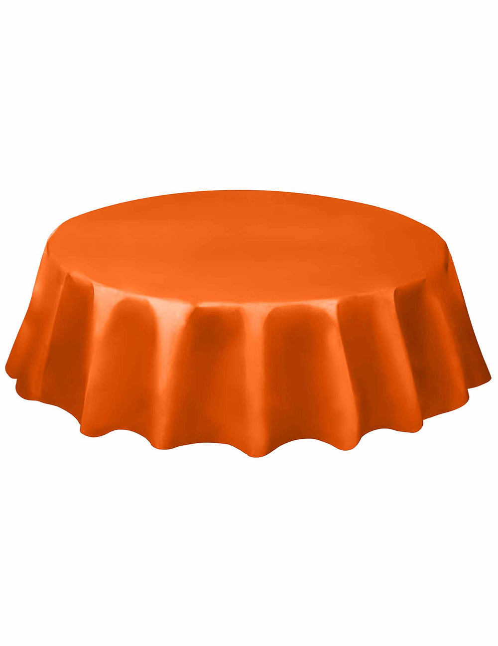 okrogli oranžna plastični prt