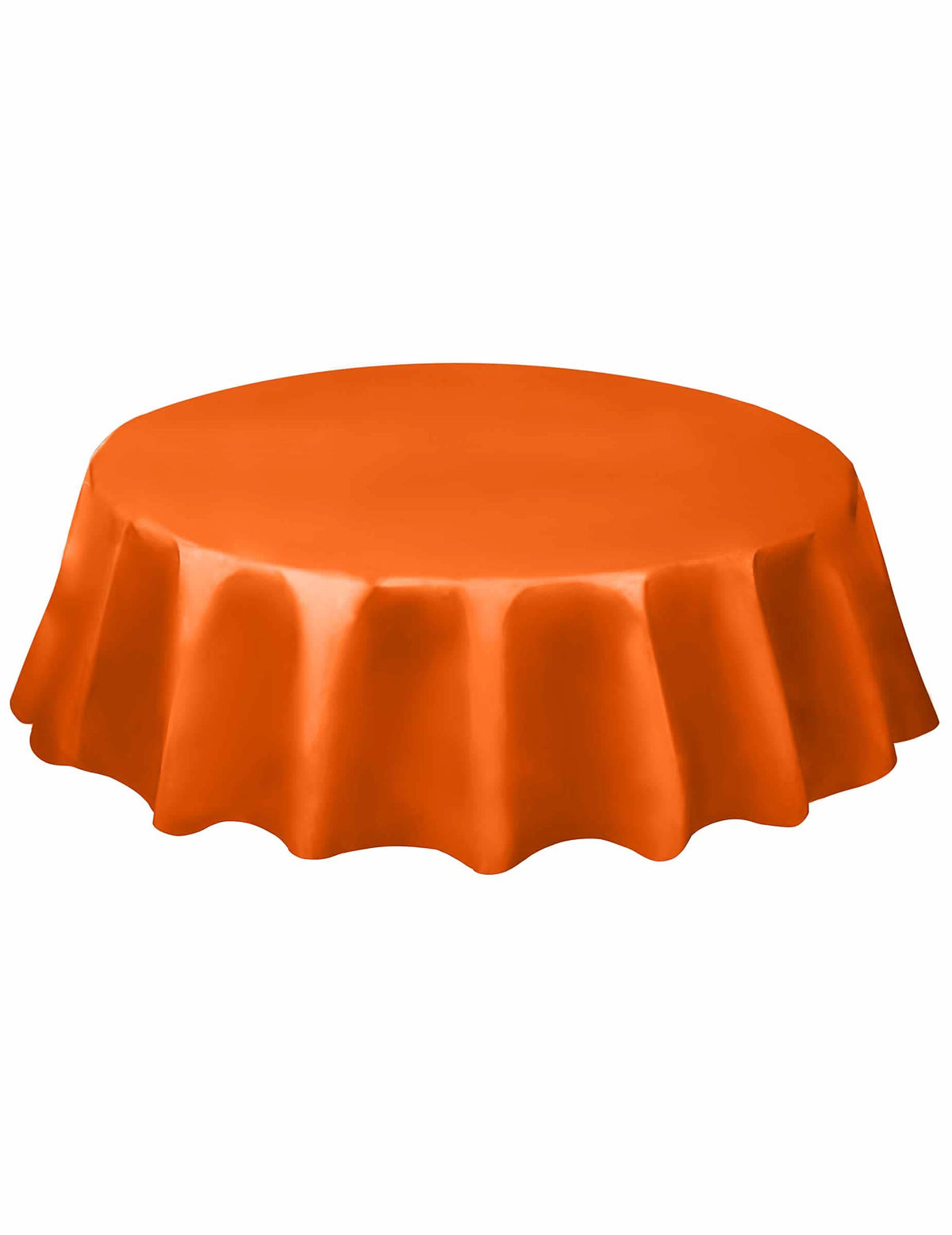 okrogli oranžna plastični prt