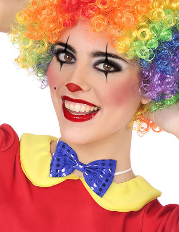 Noeud papillon pour adulte bleu avec paillettes