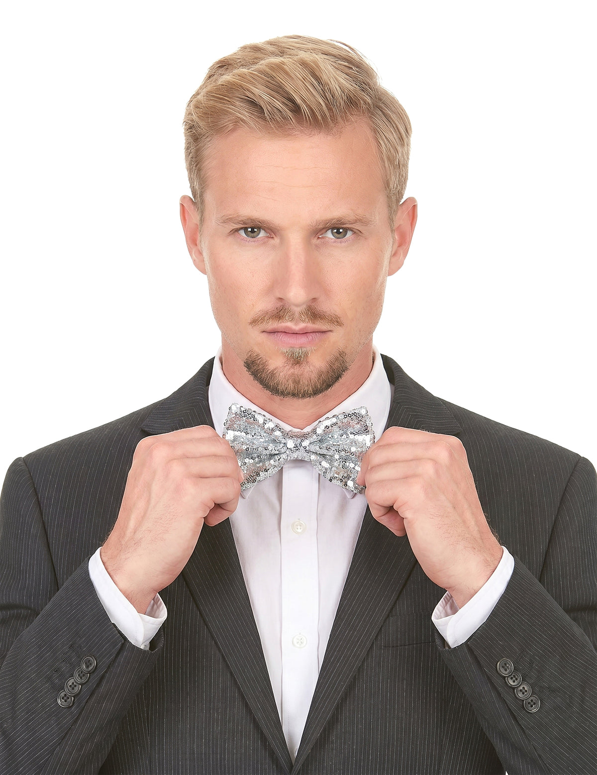 Shiny Butterfly Knot Disco Silver Adult