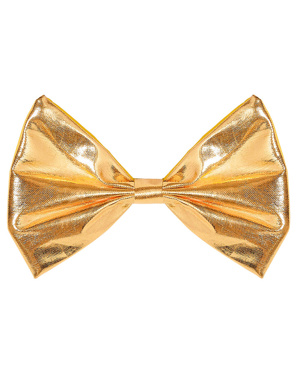 Vue de face du noeud papillon doré pour adulte
