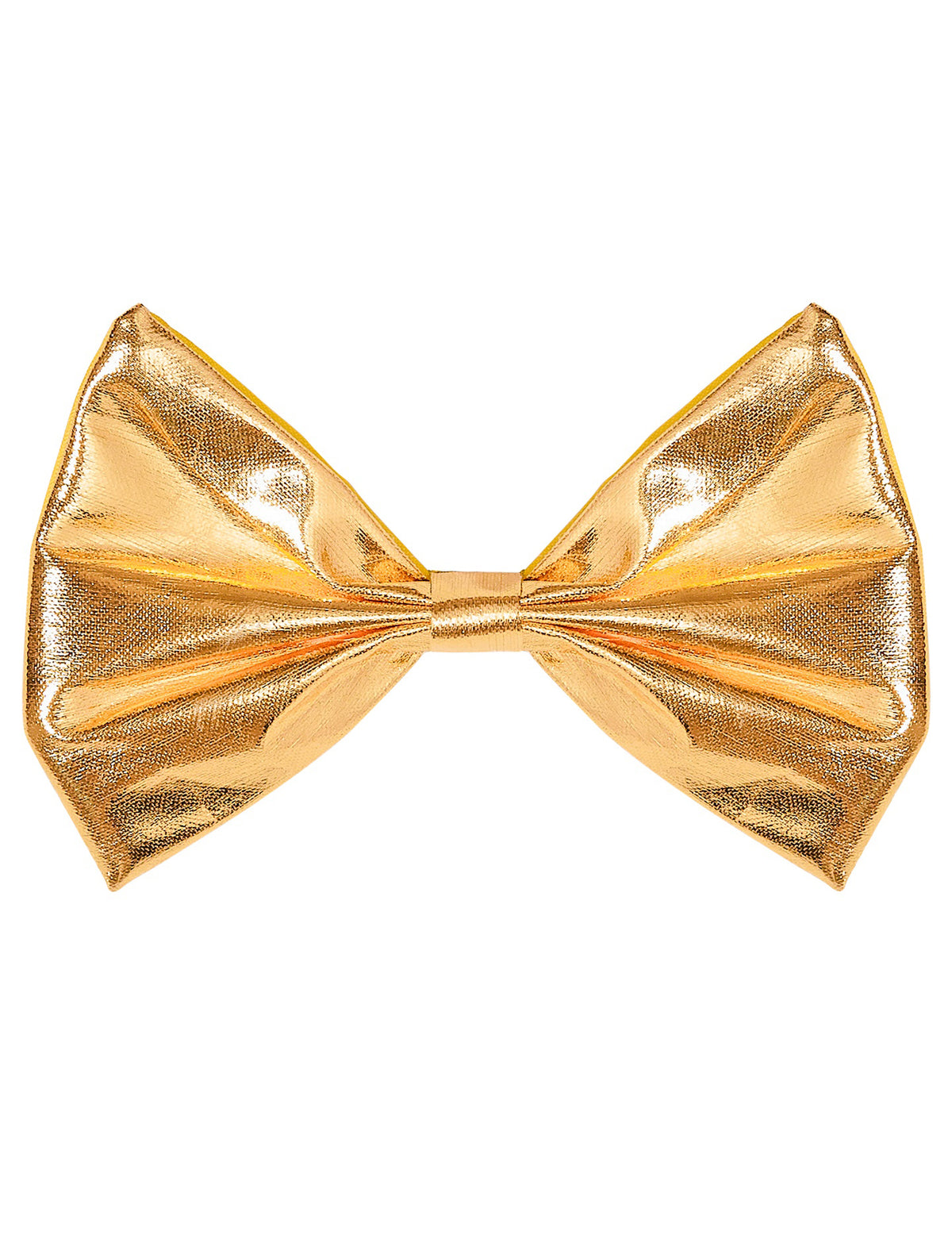 Vue de face du noeud papillon doré pour adulte