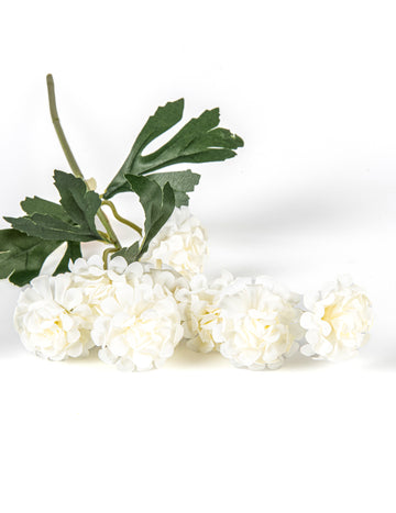 Umetni beli nageljni na steblu 42 cm za šopek