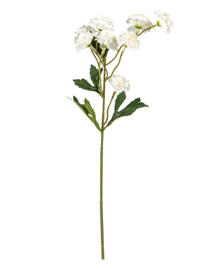 Umetni beli nageljni na steblu 42 cm za šopek
