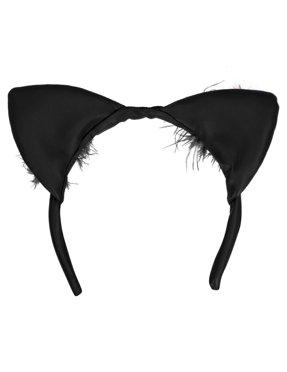 Vue de dos des oreilles de chat pour femme noires et roses