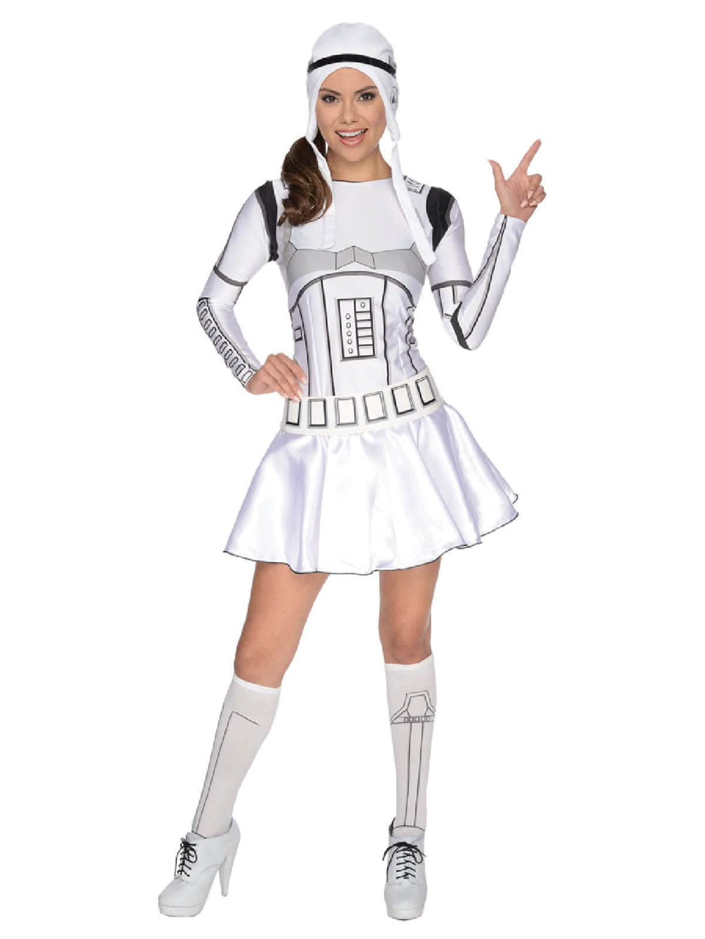 Kostum obleka Stormtrooper Stars Wars™ za ženska bela in črna