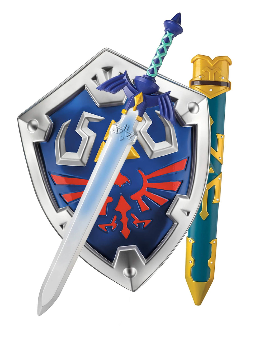 Paket ščit in meč Link Legend of Zelda za otrok modra in srebrna