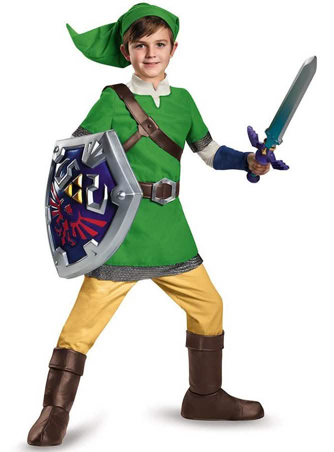 Prikaz kompleta ščit in meč Link Legend of Zelda