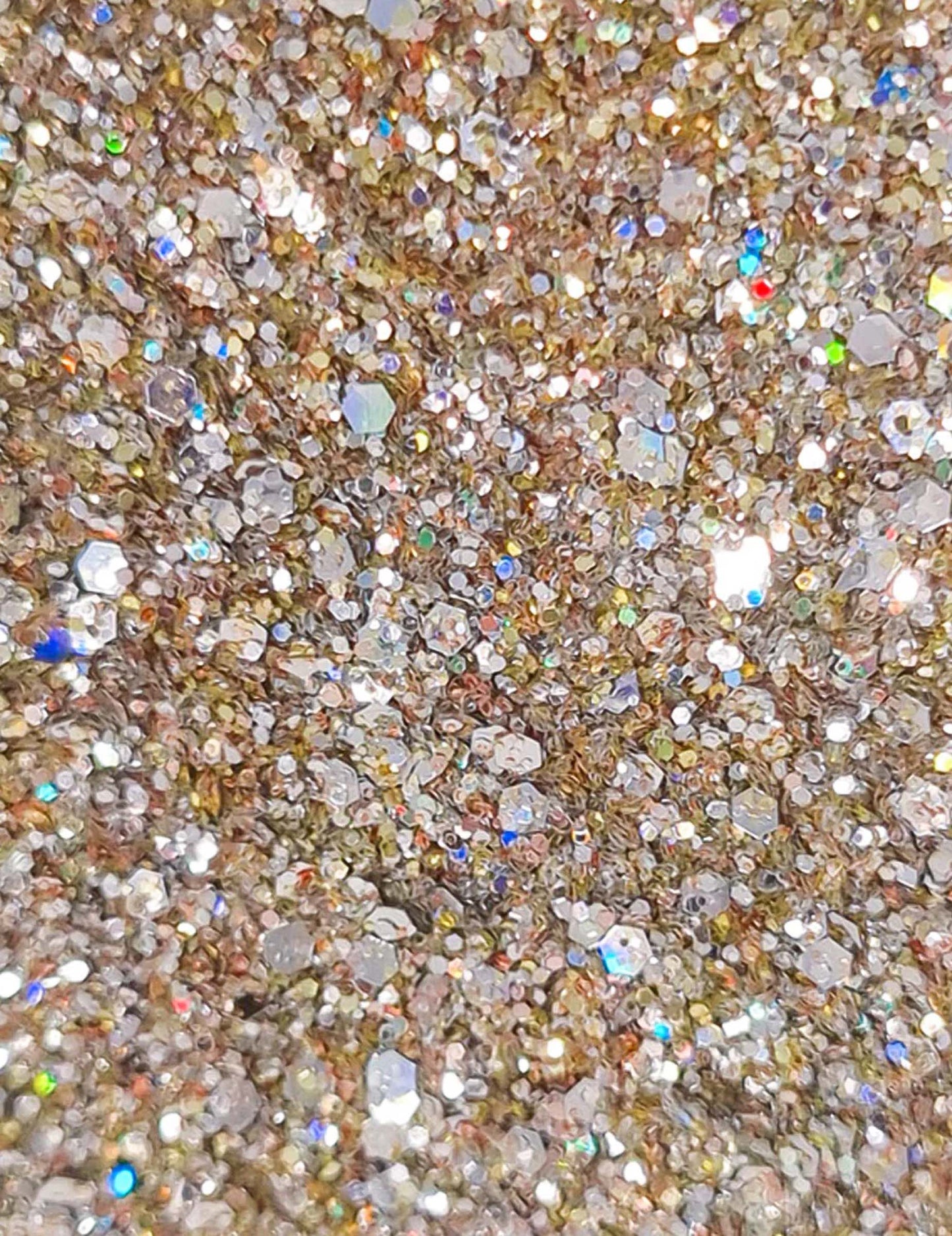 Gros plan sur la texture des paillettes biodégradables runway métallique