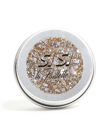 Biorazgradljiva srebrna -silver sekvenca kovinska vzletno -pristajalna steza - če bleščice