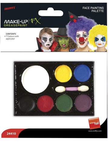 Palette de maquillage effets spéciaux pour adulte et enfant 7 couleurs avec applicateur