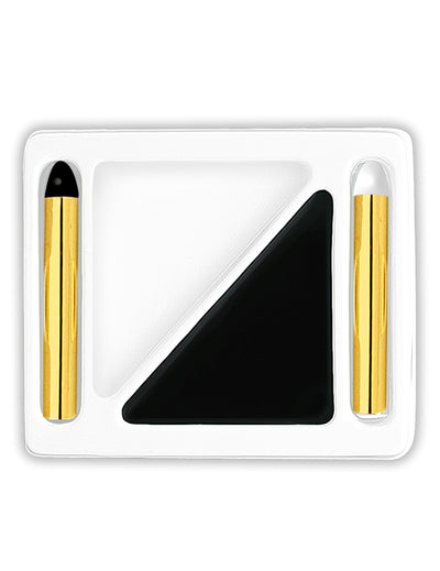 Palette maquillage noir et blanc pour adulte avec deux crayons dorés