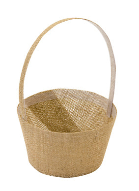 Panier effet jute ivoire 16,5 cm