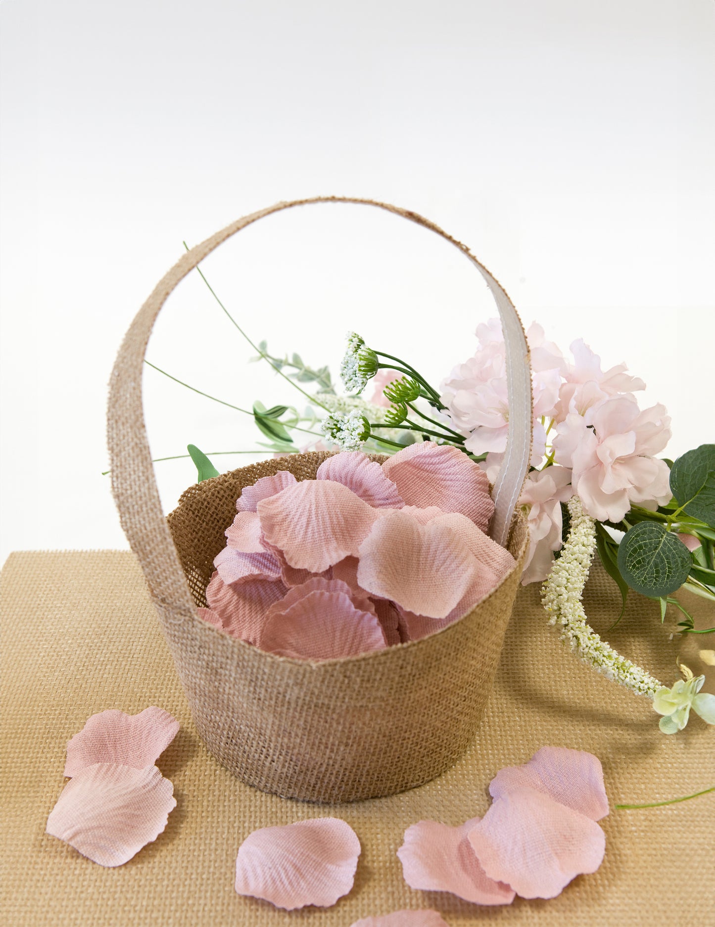 Panier effet jute ivoire 16,5 cm