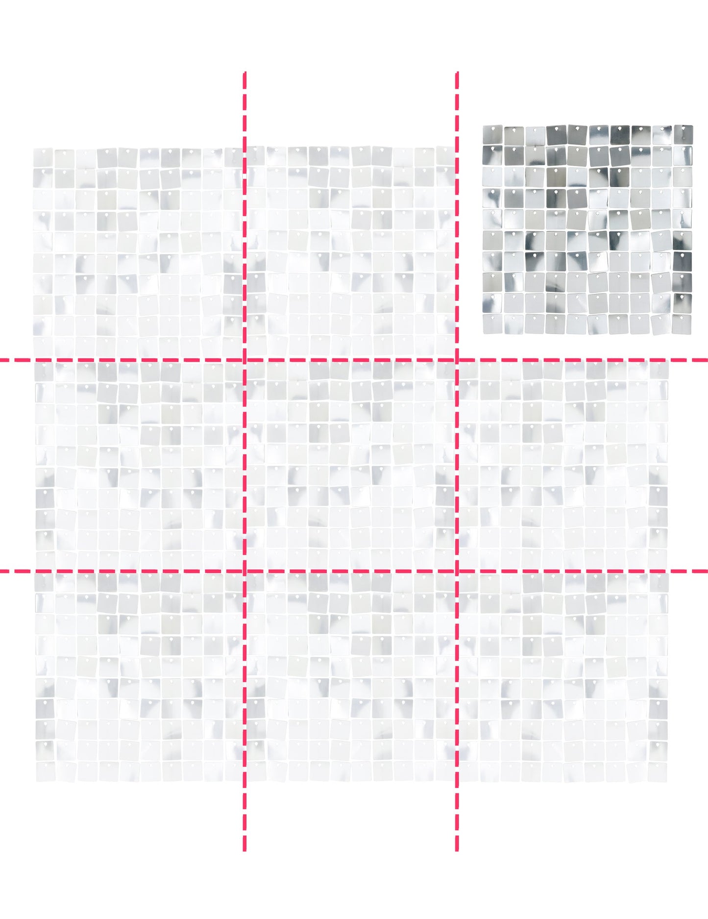 Briljantna srebrna srebrna plošča 30 x 30 cm