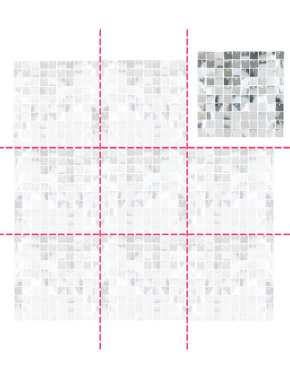 Briljantna srebrna srebrna plošča 30 x 30 cm