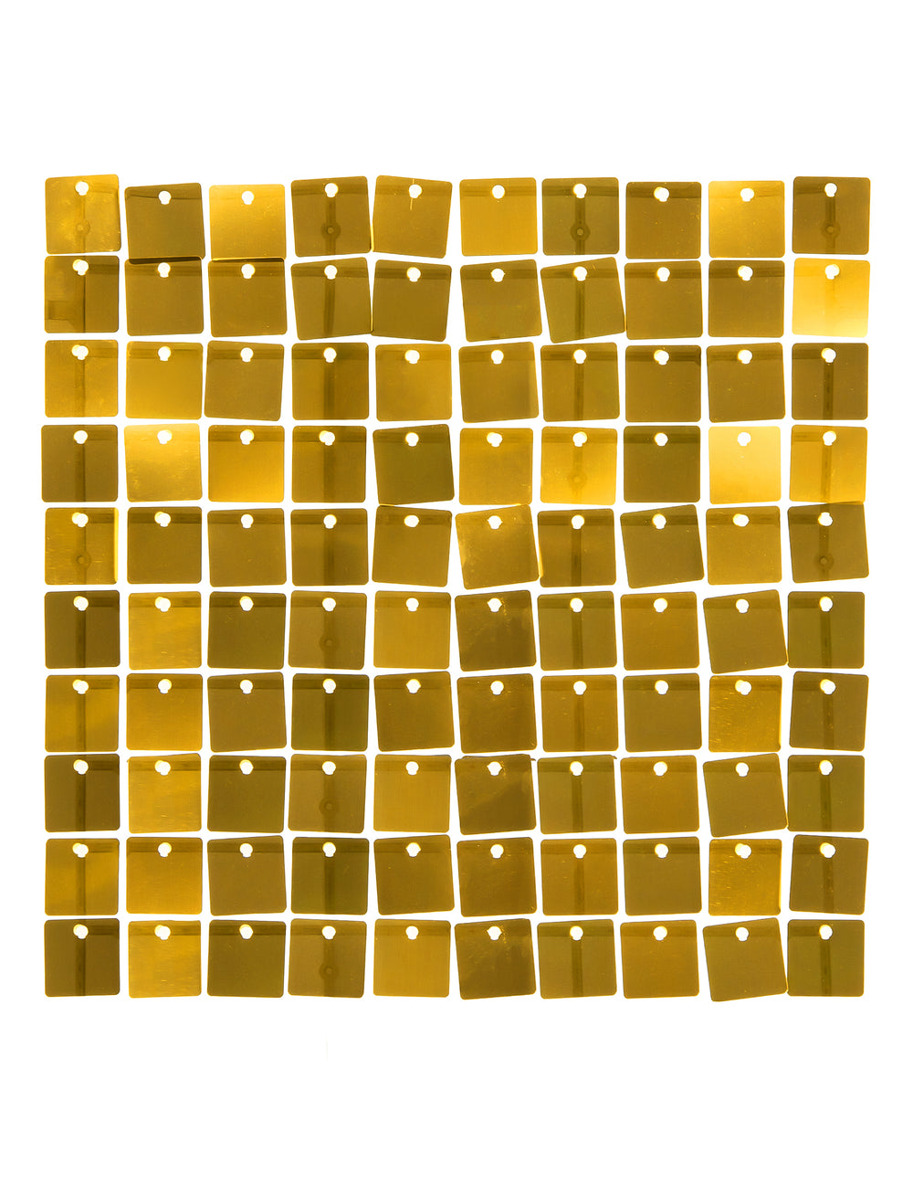 Gros plan sur les sequins du panneau de fond or brillant pour décoration